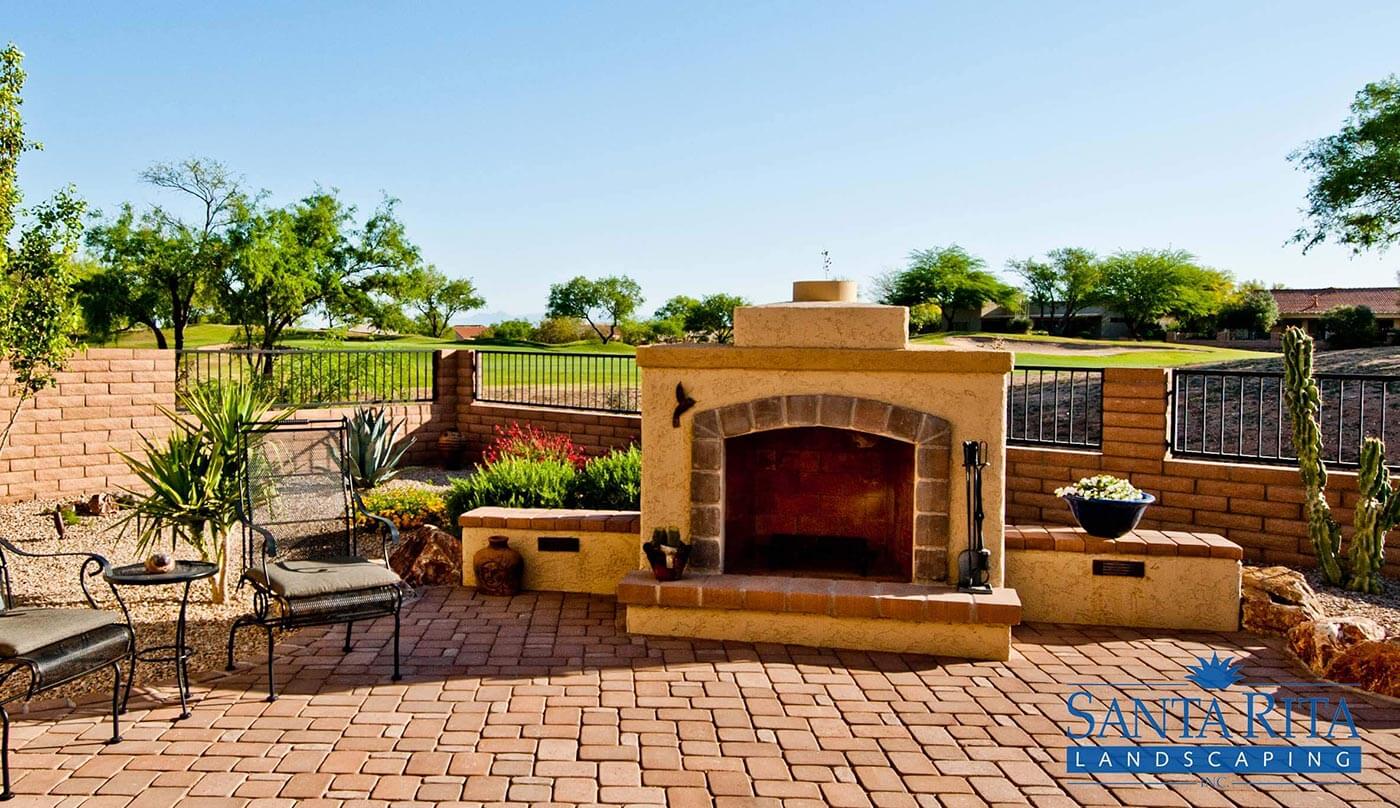 Make the most of winter with an outdoor fireplace.