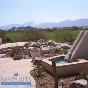 Water Feature Installed by Santa Rita Landscaping